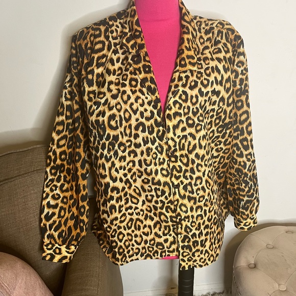 Animal Print vintage Blouse - Picture 5 of 5